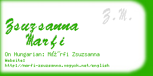 zsuzsanna marfi business card